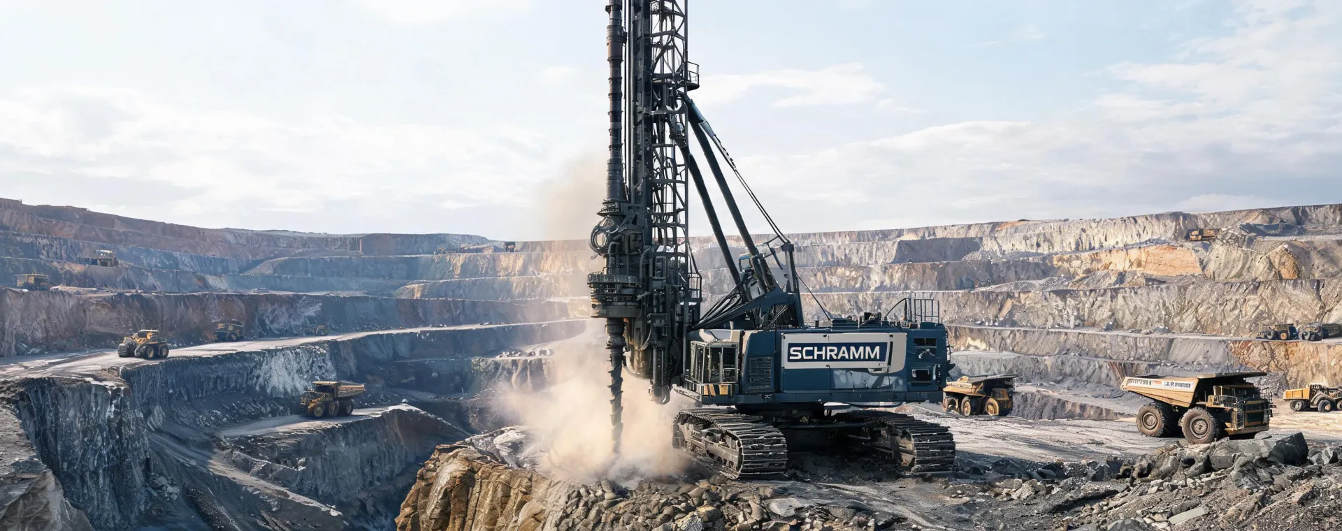 Schramm mining equipment in operation